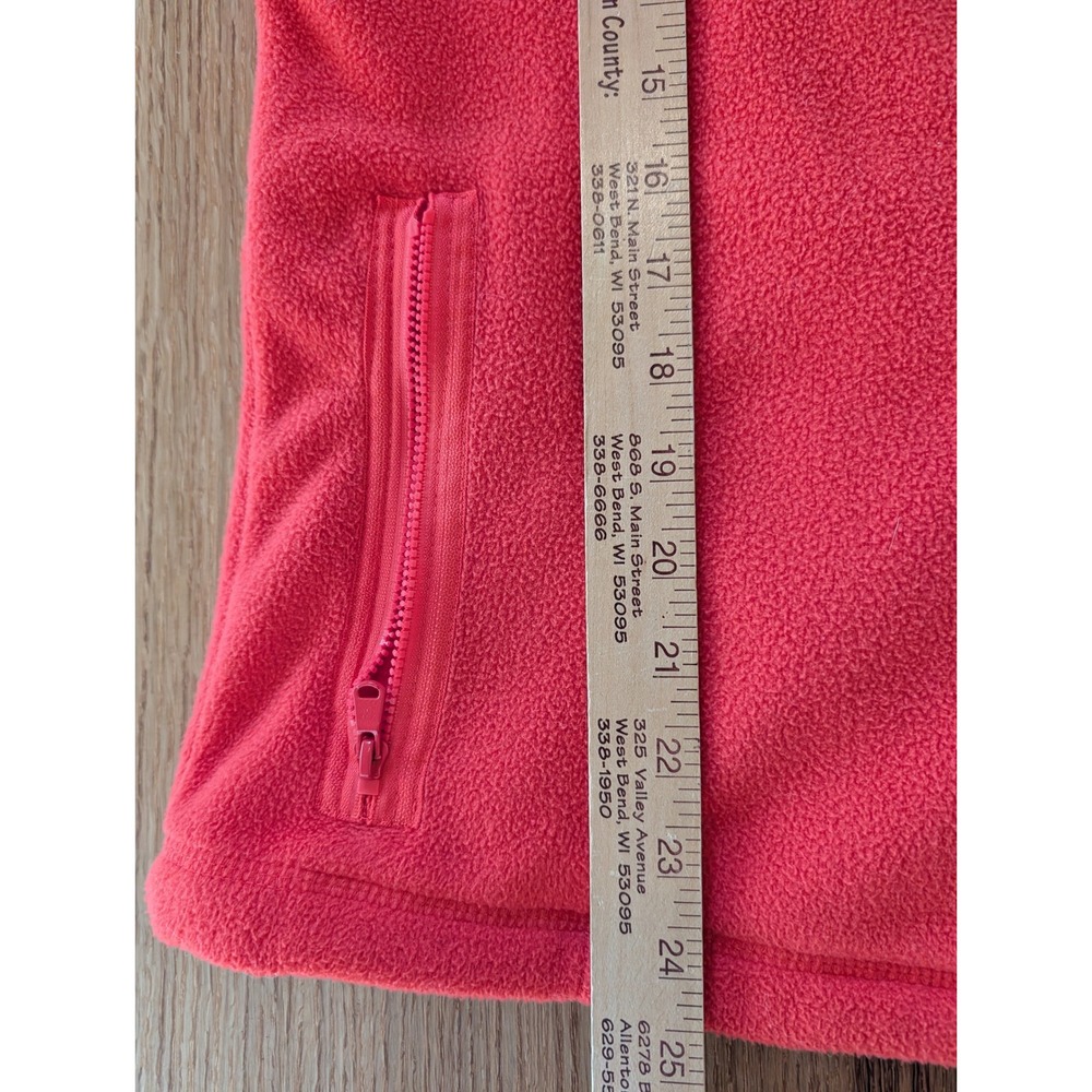 Calvin Klein Performance Fleece Full Zip Vest Womens L Coral Raspberry Pink Red - Picture 9 of 9